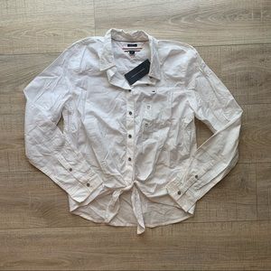 New Tommy Hilfiger Tie Blouse